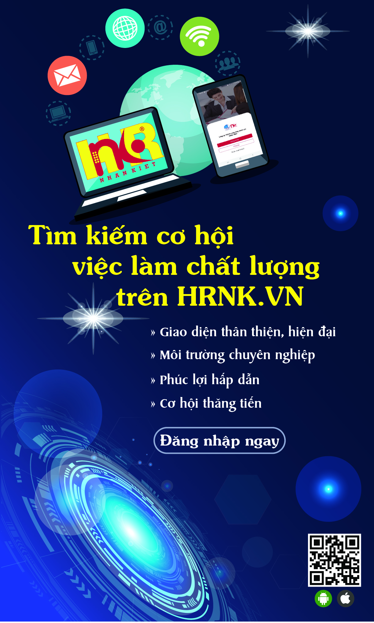 HRNK - App, website tuyen dung hang dau